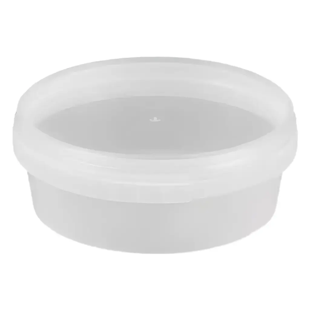 8 Oz Microwave-Safe Clear Deli Container with Airtight Lid  250/case