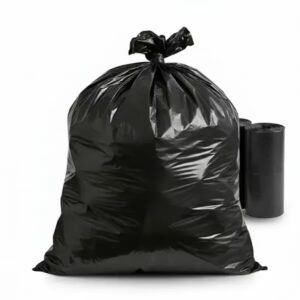 High-Density Black Plastic Trash Can Liner 38" X 60" 22Mic. 150/case