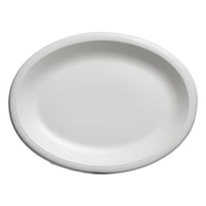 Foam Pak 11" White Disposable Foam Oval Plate  500/case