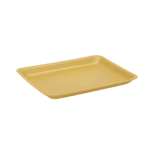 9L Yellow Rectangular Foam Meat Tray 200/case