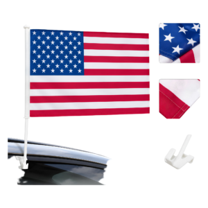 USA Car Window Flag – American Flag Vehicle Mount Banner 30x45cm