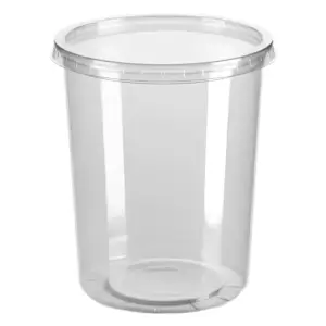 64 Oz Heavy Duty PP Plastic Translucent Soup Container with Airtight Lid. 120/case