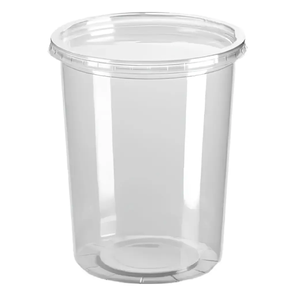 32 Oz Heavy Duty PP Plastic Translucent Soup Container with Airtight Lid.  240/case