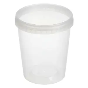 32 Oz Microwave-Safe Clear Deli Container with Airtight Lid. 250/case