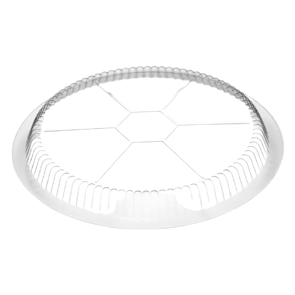 9" Clear Plastic Dome Lid for Round Foil  Container.  500/case