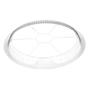 9" Clear Plastic Dome Lid for Round Foil Container. 500/case