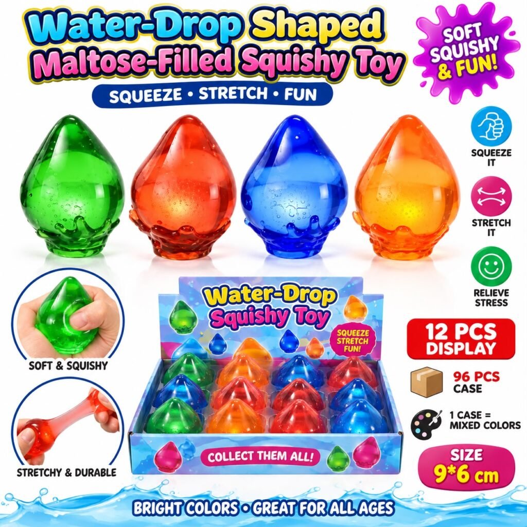 Water-Drop Shaped Malose-Filled Squishy Toy
