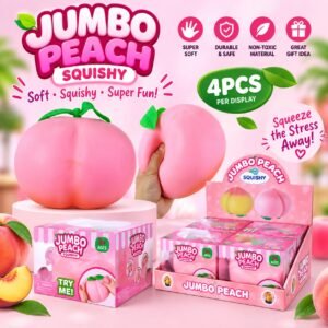 Large-Sized Pink Peach Squeeze Toy