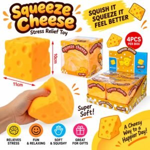 Large-Sized Cheese Squeeze Toy